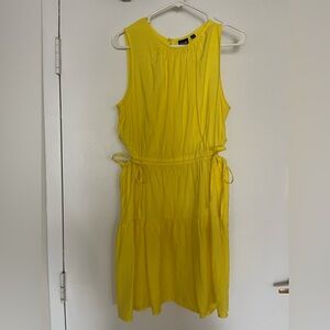 GAP Bright Yellow Mini Dress with Cutouts